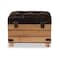 Baxton Studio Edmund Transitional Dark Brown Faux Leather Upholstered and Oak Brown Finished Wood Storage Ottoman 191-11904-ZORO - alternate 9